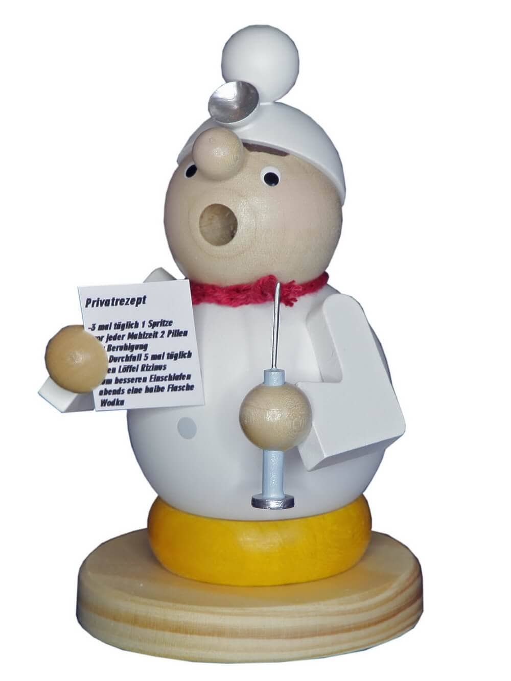 Smoking manikin Doctor Lucas with syringe, 11 cm by Ralf Zenker