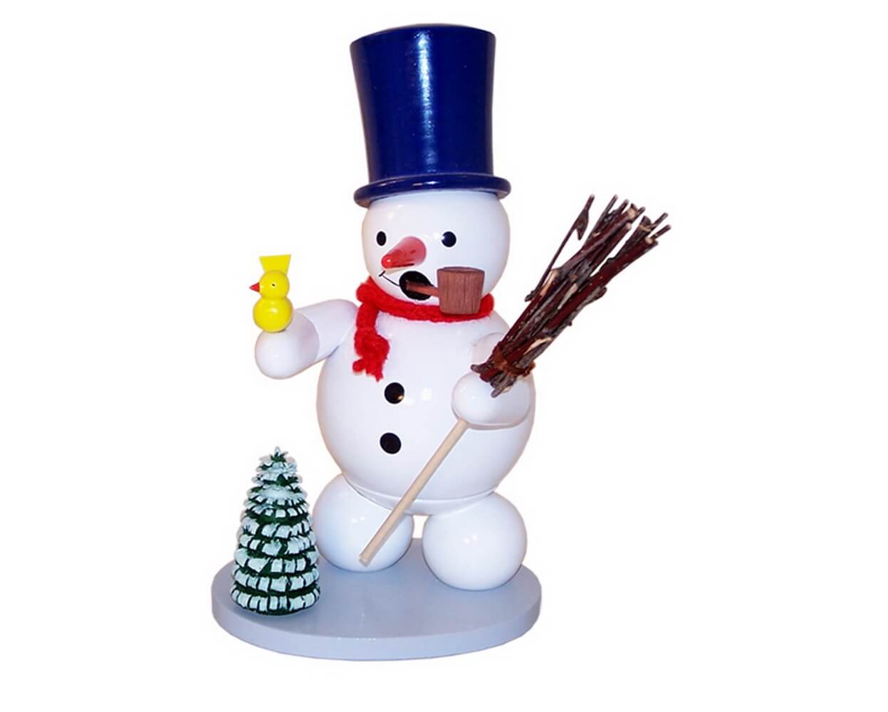 Räuchermännchen Schneemann mit Zylinder, 12 cm von Ralf Zenker