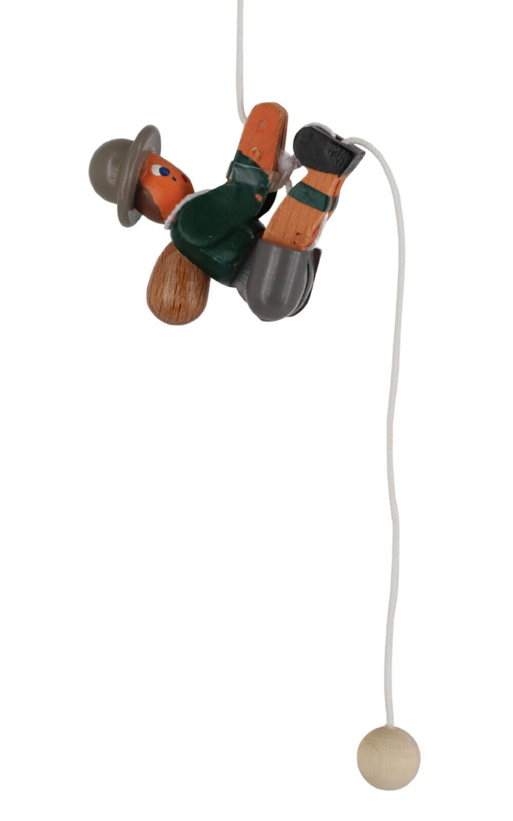 Climbing figure mountaineer, green, 4 cm by SEIFFEN.COM_2