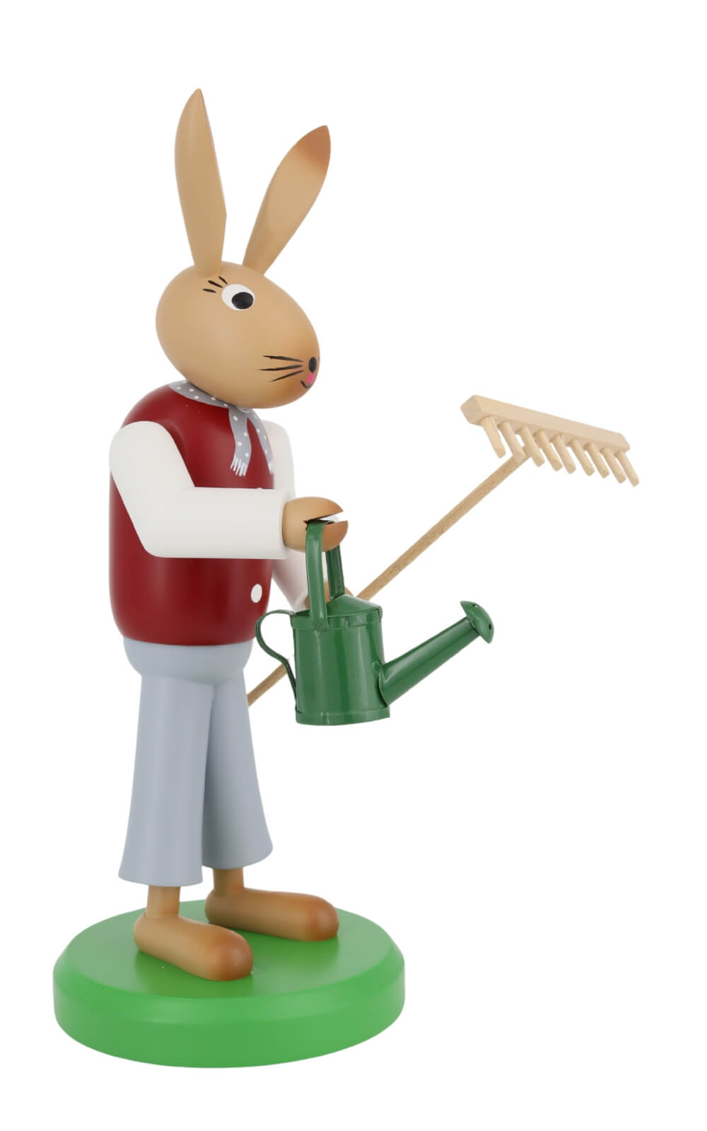 Osterhase mit Rechen und Gießkanne, 28 cm von SEIFFEN.COM_2