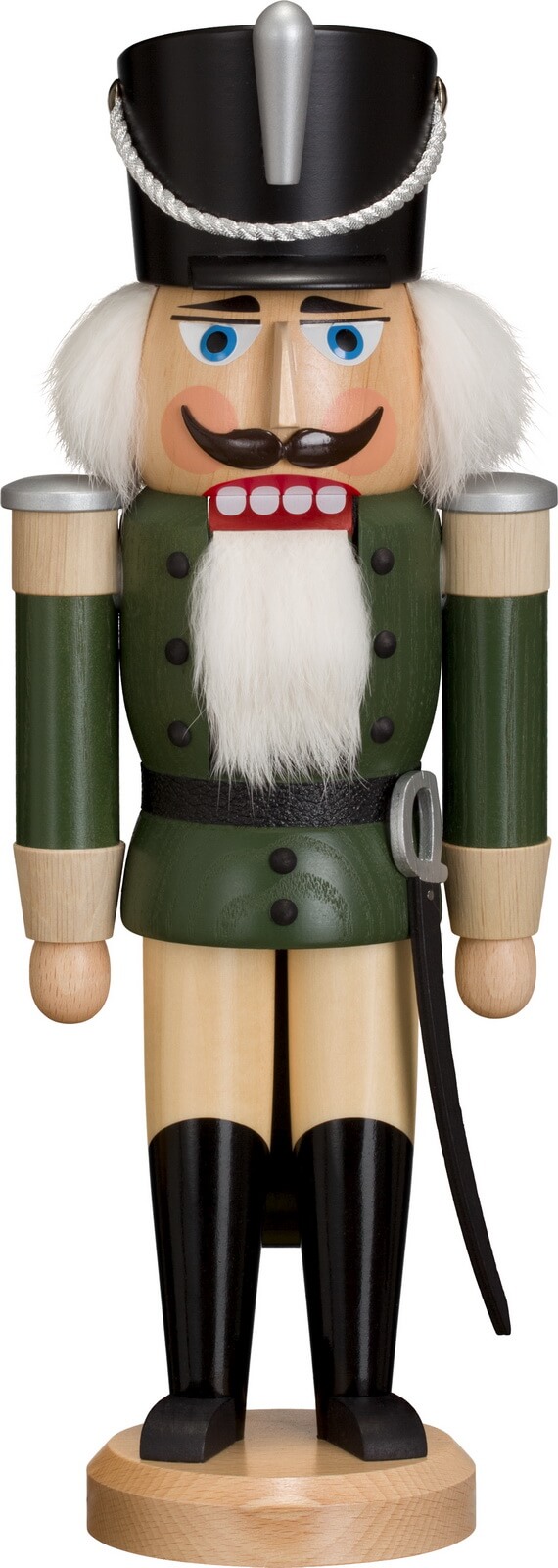 Nutcracker Hussar, green, 37 cm by Seiffener Volkskunst eG
