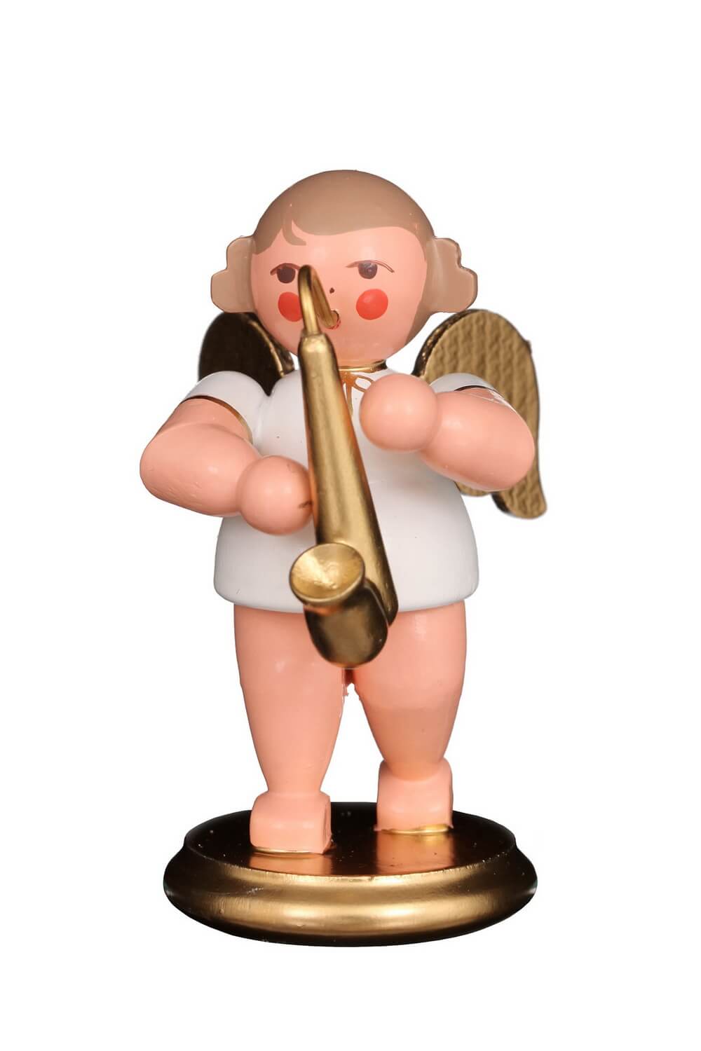 Christmas angel - Musical angel with saxophone, 6 cm, colored by Christian Ulbricht
