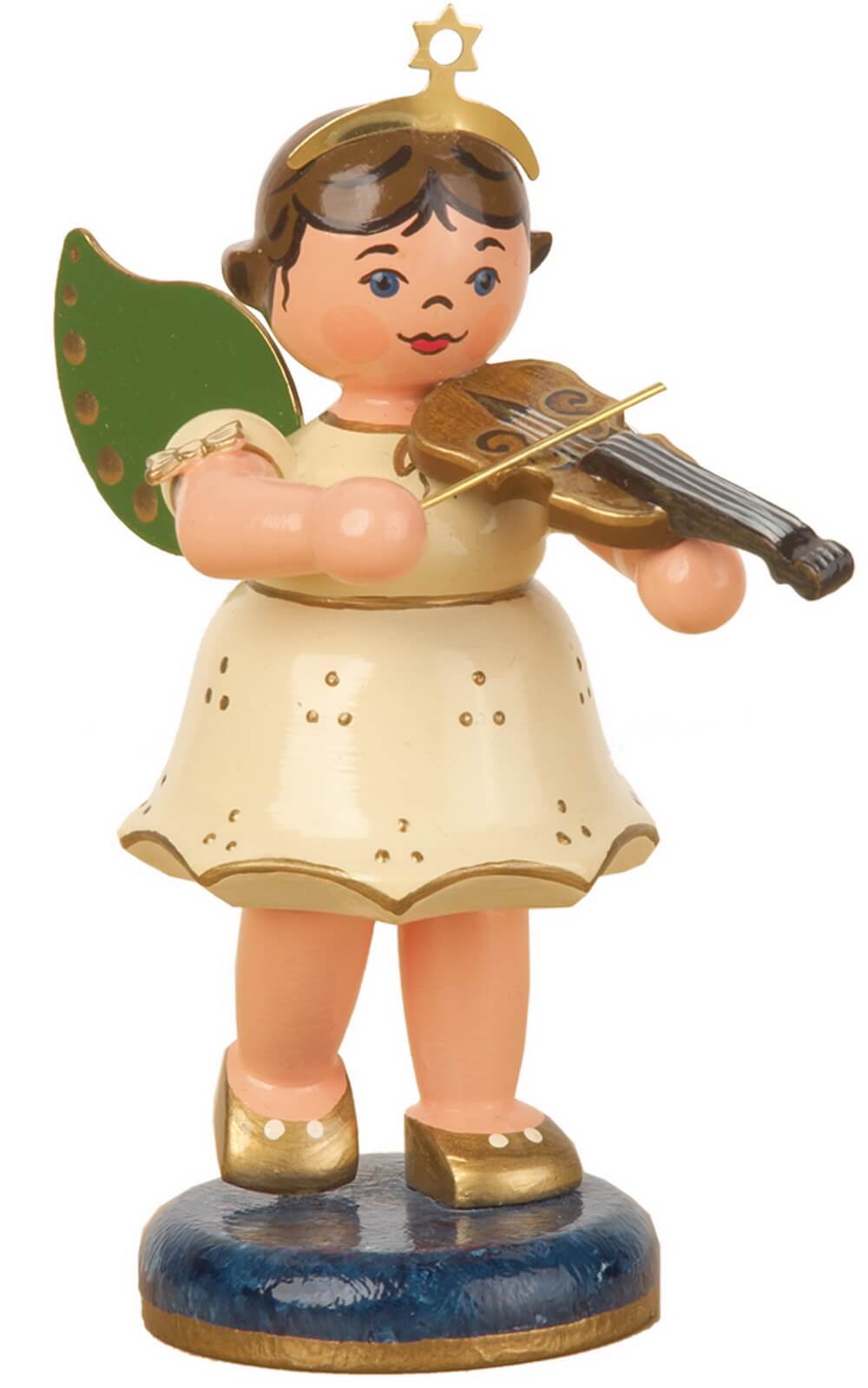 Christmas angel with violin from Hubrig folk art