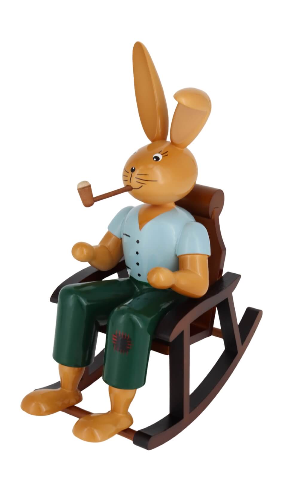 Osterhase im Schaukelstuhl, 22 cm von Holzkunst Gahlenz_1