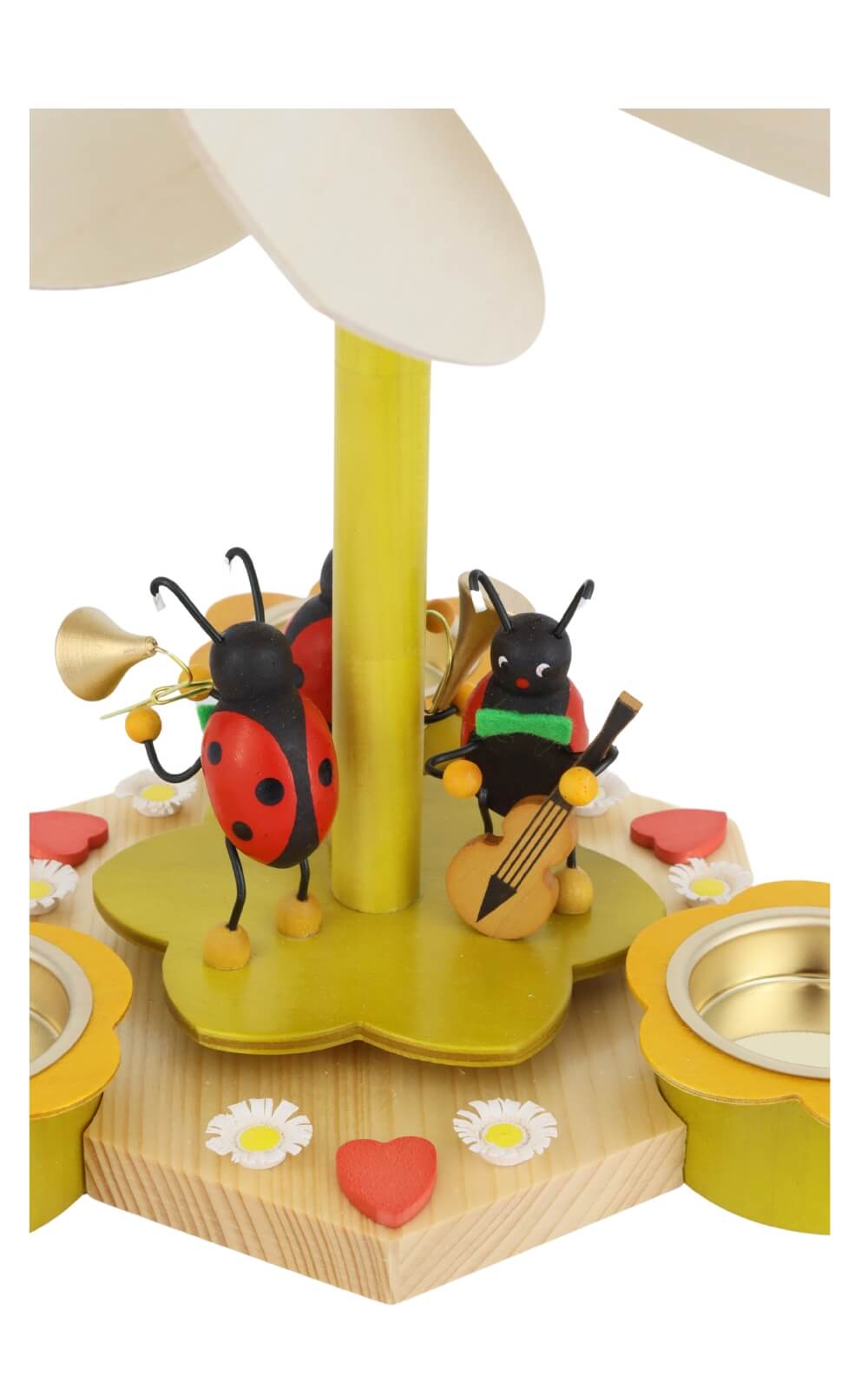 Teelichtpyramide mit Käfermusikanten, 19 cm von Ralf Zenker_2