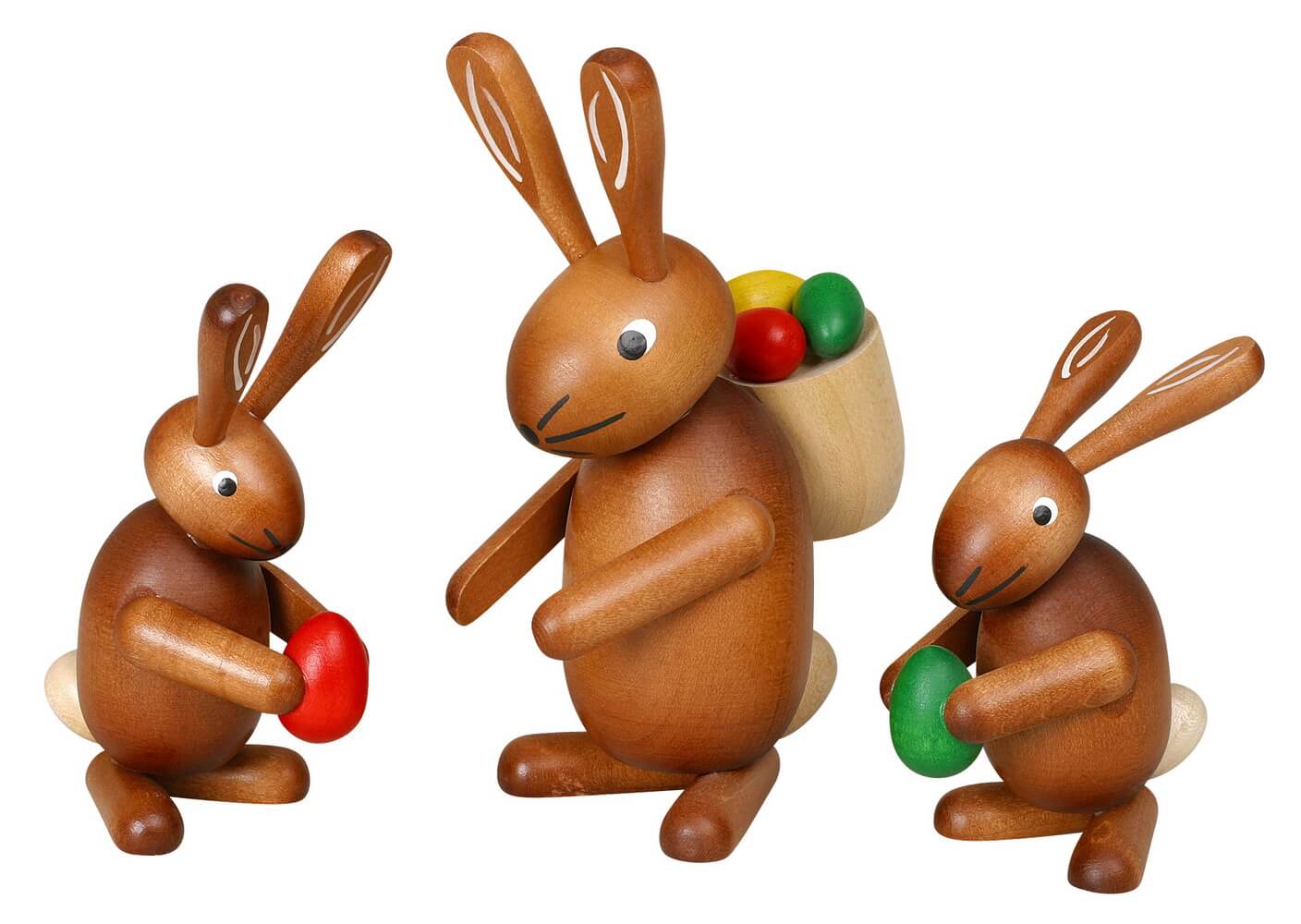 Osterhasen - Gruppe, 3-teilig, farbig, 11 cm - 18 cm von Jan Stephani