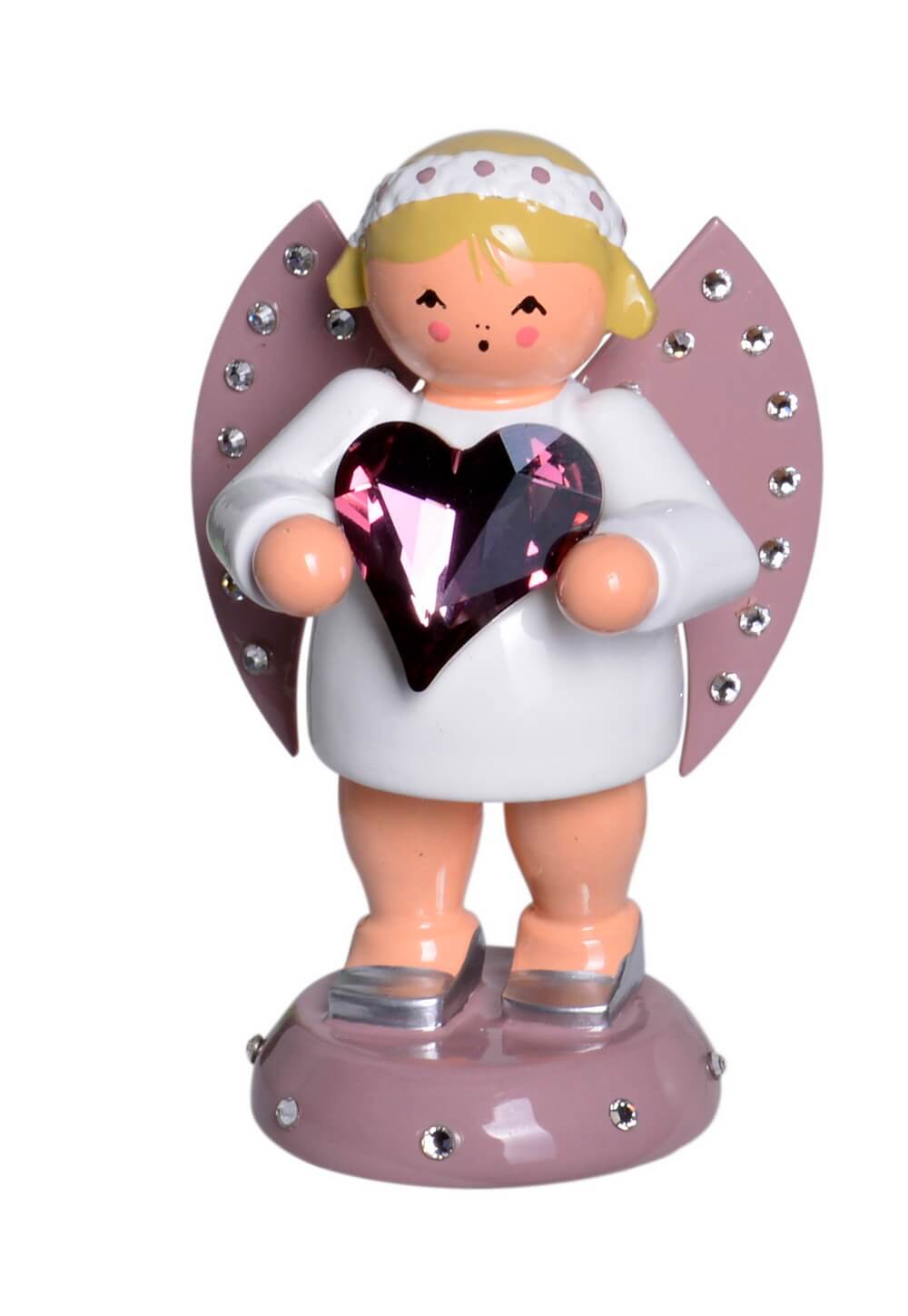 Christmas angel lucky messenger with Swarovski heart, 6 cm by KWO_1