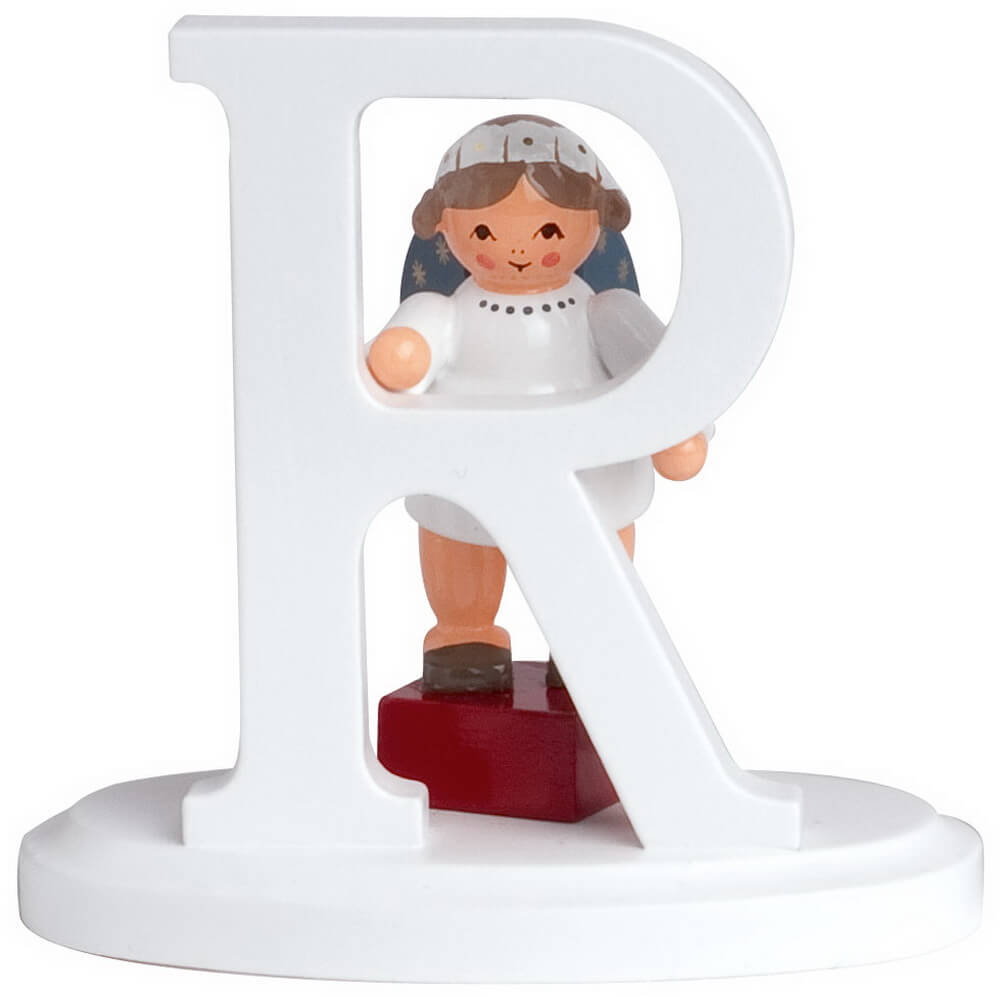 Miniature - Christmas angel with the letter R, 7 cm from KWO
