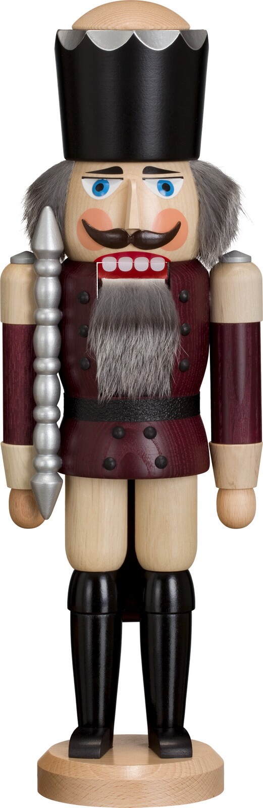 Nutcracker King, aubergine, 39 cm by Seiffener Volkskunst eG