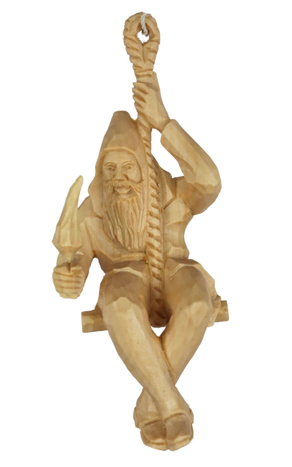 Seilfahrt geschnitzt, 20 cm, natur von Schnitzkunst aus dem Erzgebirge_1