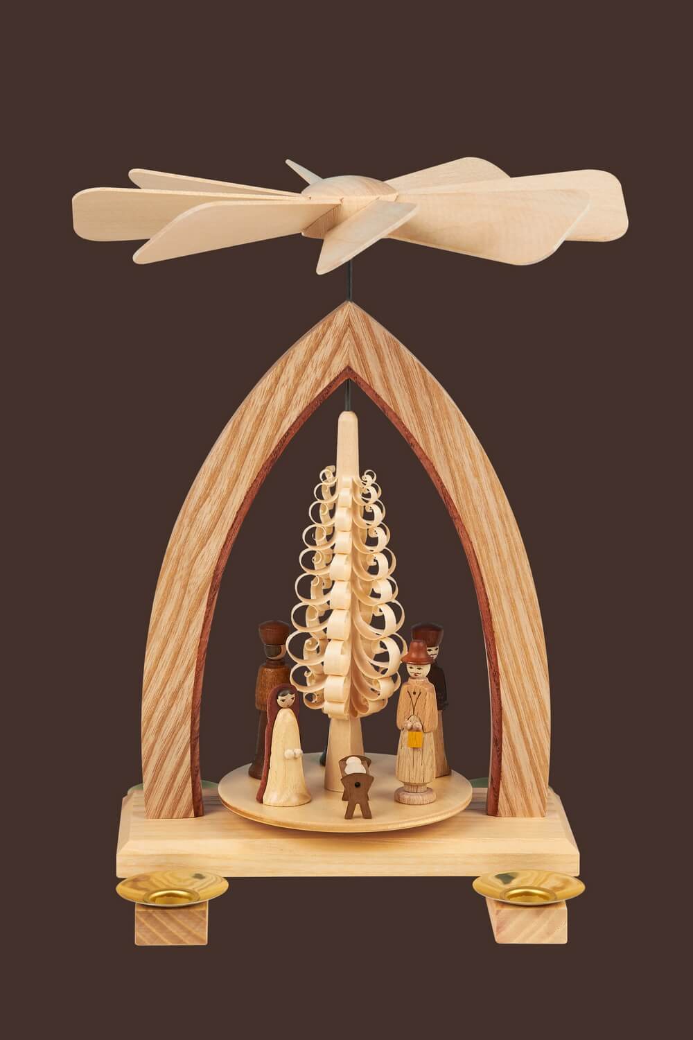 Christmas pyramid Nativity, natural, 26 cm by Heinz Lorenz_1