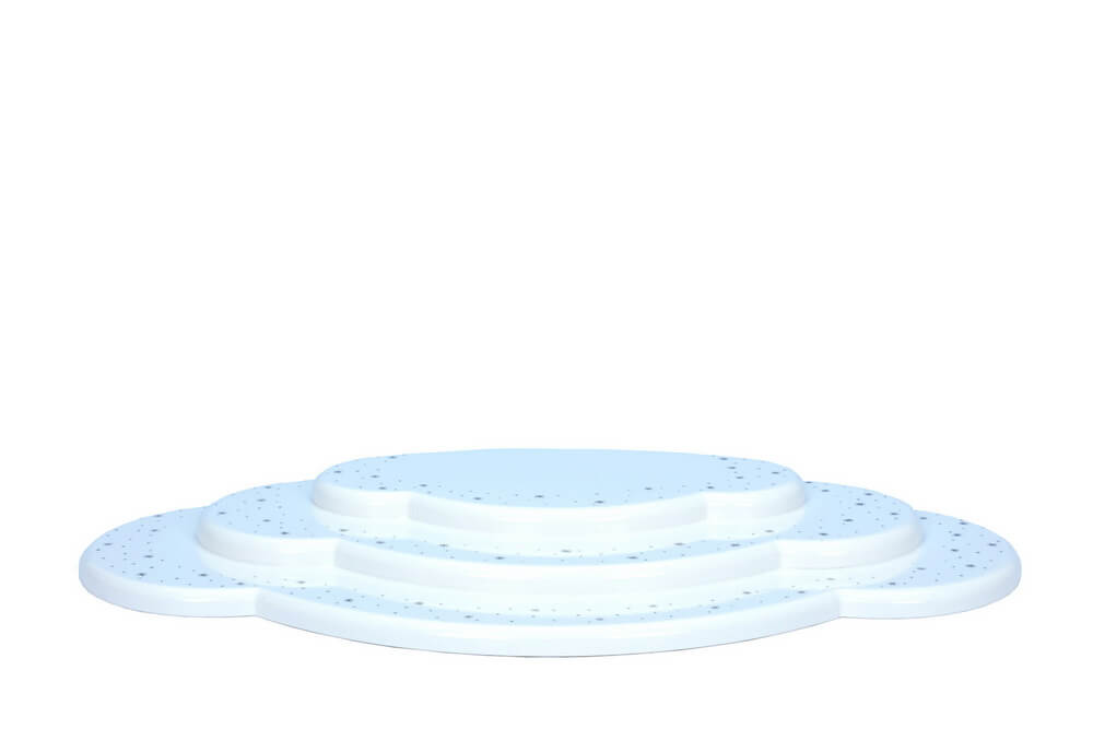 Cloud for Christmas angel, white, 3-tiered by Christian Ulbricht