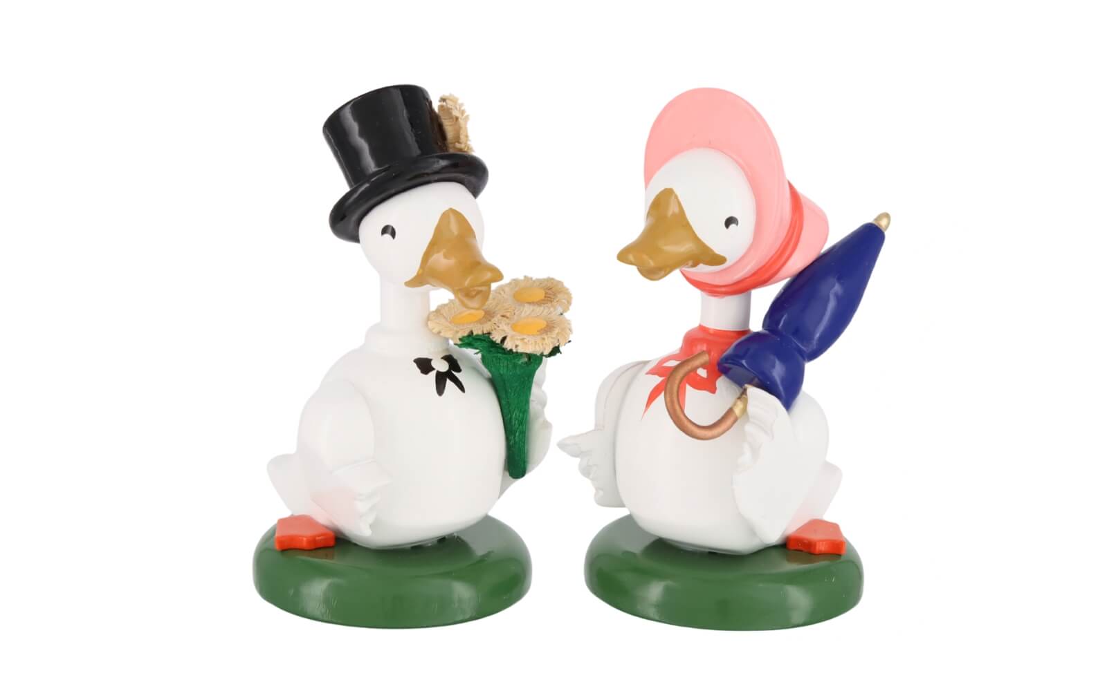 Gänse - Brautpaar, farbig, 2-teilig von SEIFFEN.COM_1