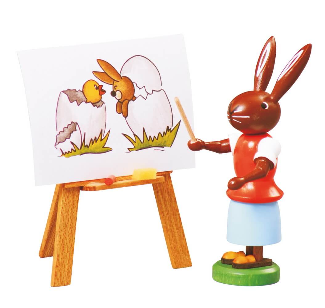 Osterhase Lehrerin, 9 cm von Thomas Preißler