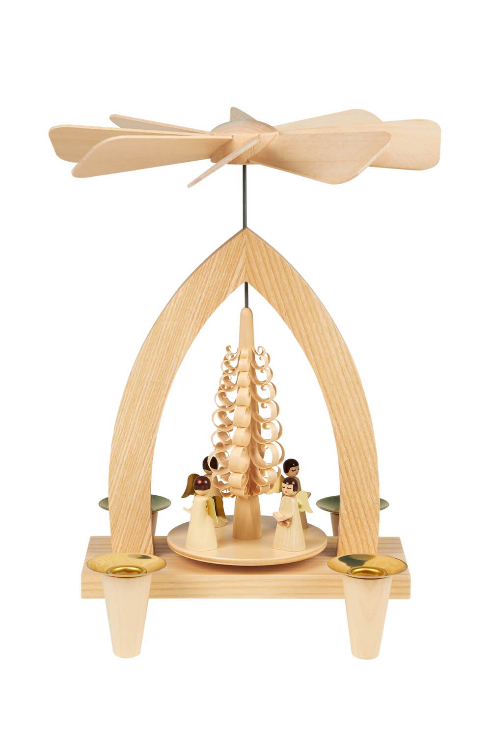 Weihnachtspyramide mit Weihnachtsengel, 26 cm, Heinz Lorenz Olbernhau/ Erzgebirge_Bild1