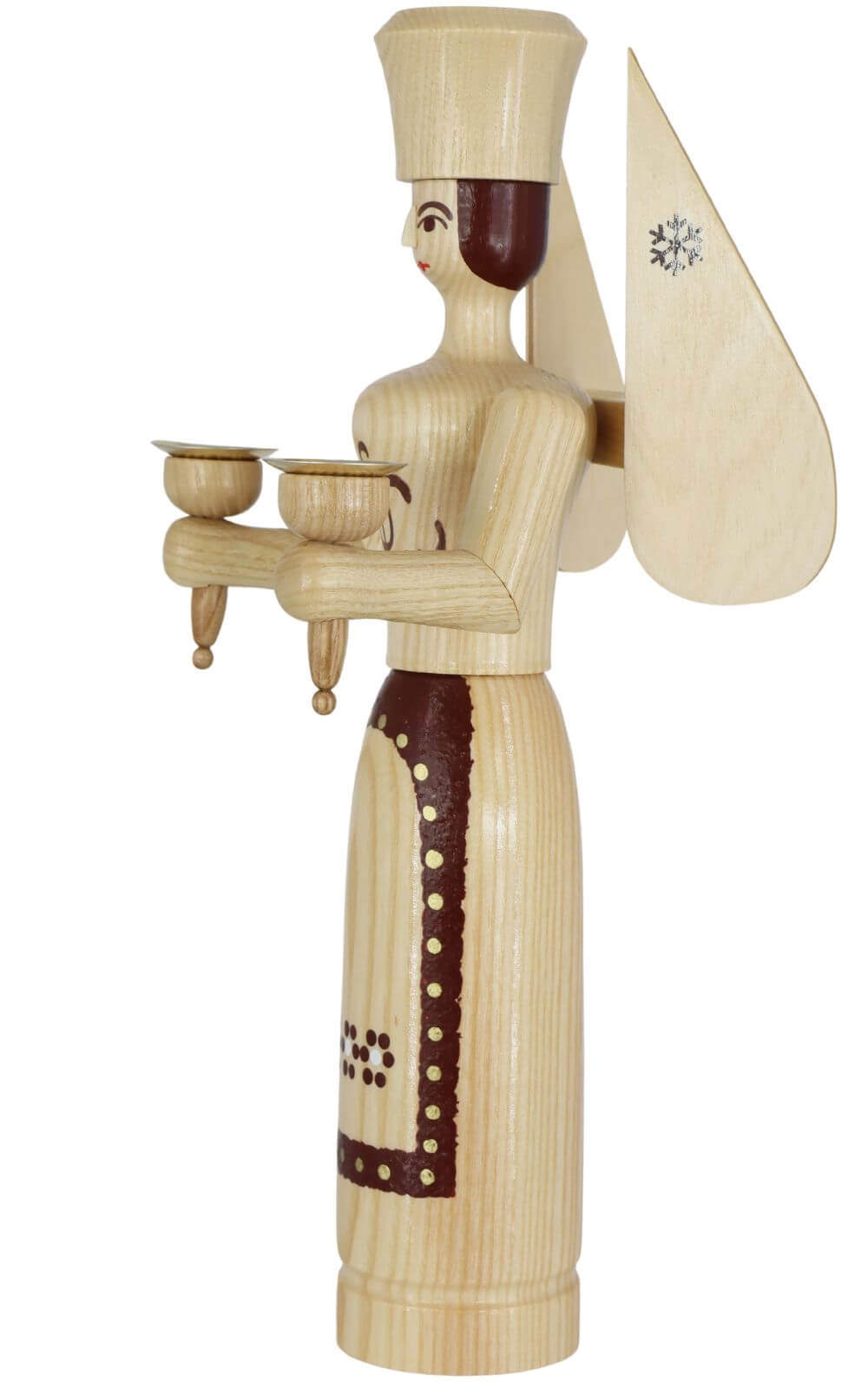 Christmas angel for wax candles, 38 cm, natural by SEIFFEN.COM_2