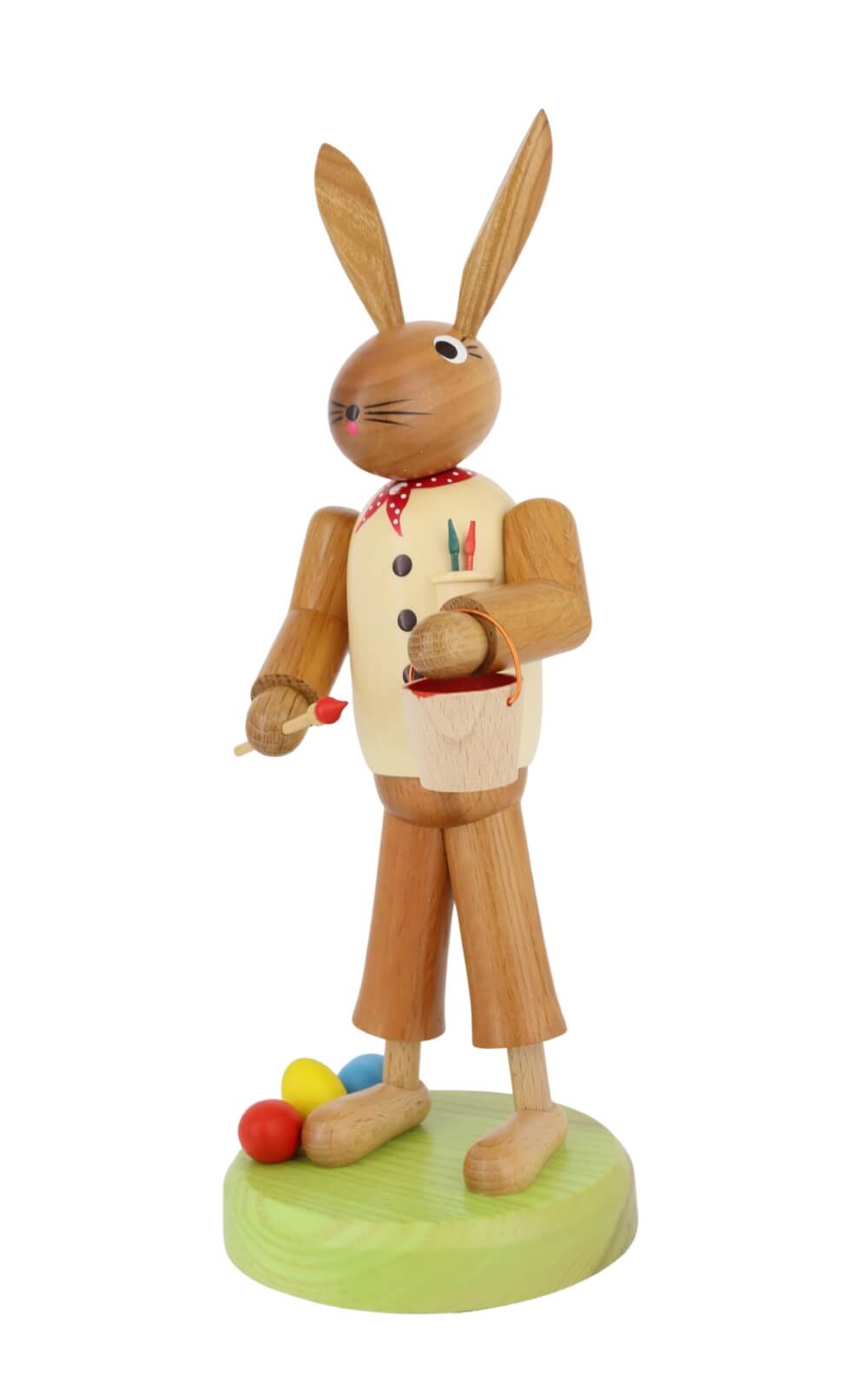 Osterhase Maler mit Pinsel, 28 cm von SEIFFEN.COM_3