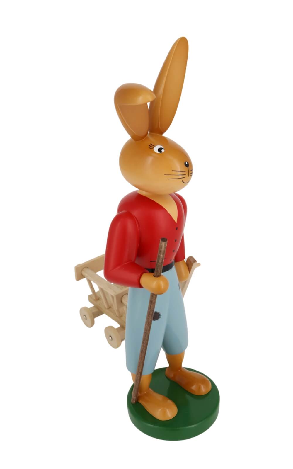 Osterhase mit Handwagen, 25 cm von Holzkunst Gahlenz_2