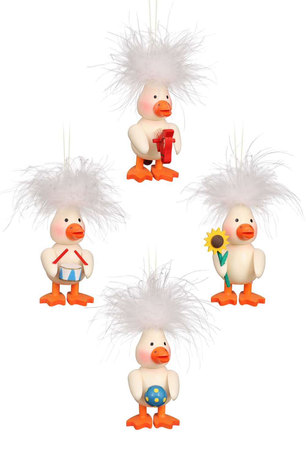 Feather duckling to hang, 4 pieces by Christian Ulbricht