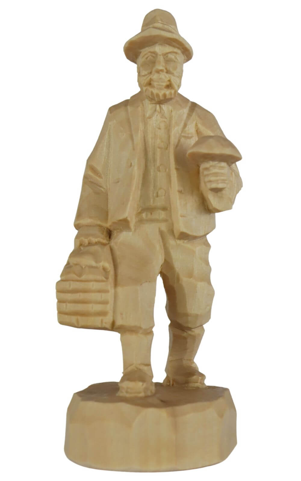 Pilzsucher, geschnitzt, natur, 16 cm von Schnitzkunst aus dem Erzgebirge