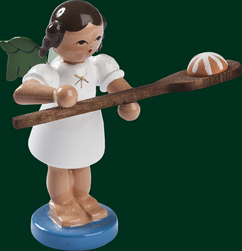 Christmas angel, baker's angel with bread slider, Richard Glässer GmbH Seiffen/ Erzgebirge