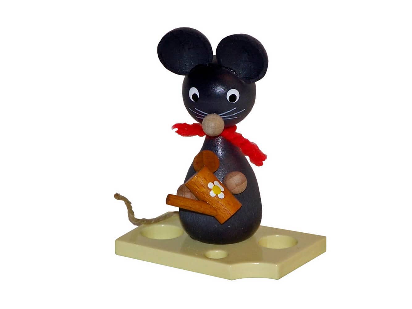 Miniatur Mäusekind mit Gießkanne, 7 cm, farbig von Ralf Zenker