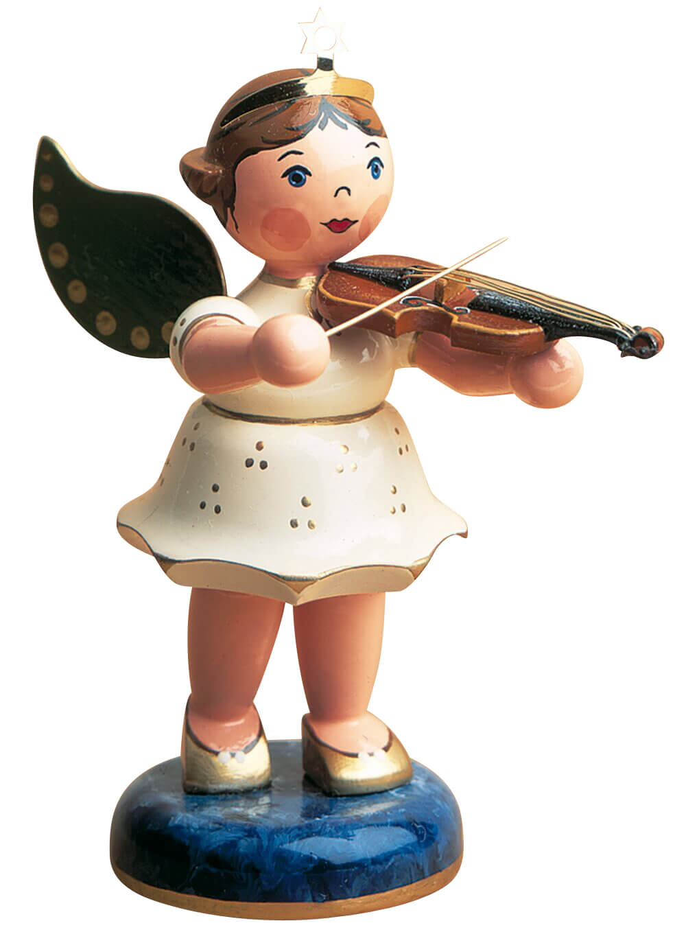 Christmas angel with violin by Hubrig folk art