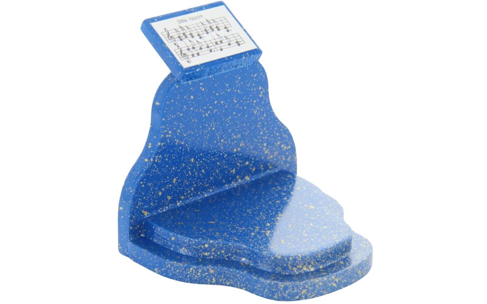 Notenpult für Weihnachtsengel, blau/gold von Figurenland Uhlig