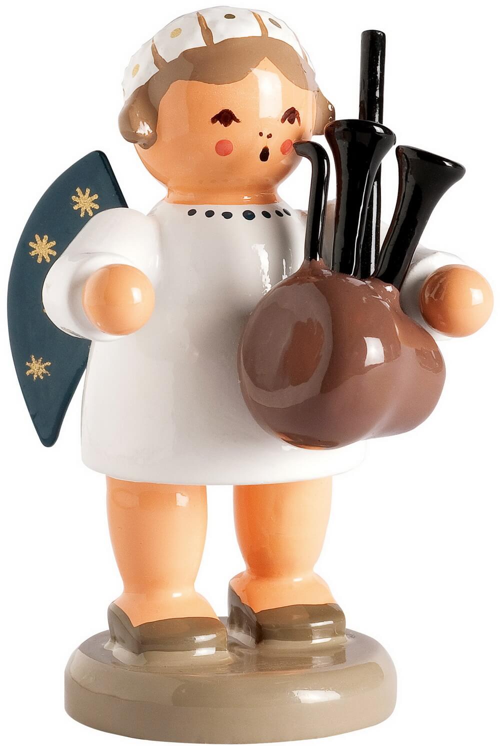 Miniatur Weihnachtsengel mit Dudelsack, 5 cm von KWO