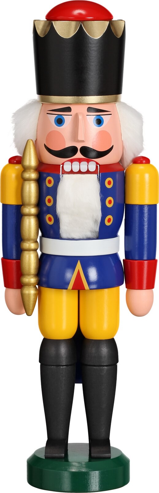 Nutcracker King, blue, 29 cm by Seiffener Volkskunst eG