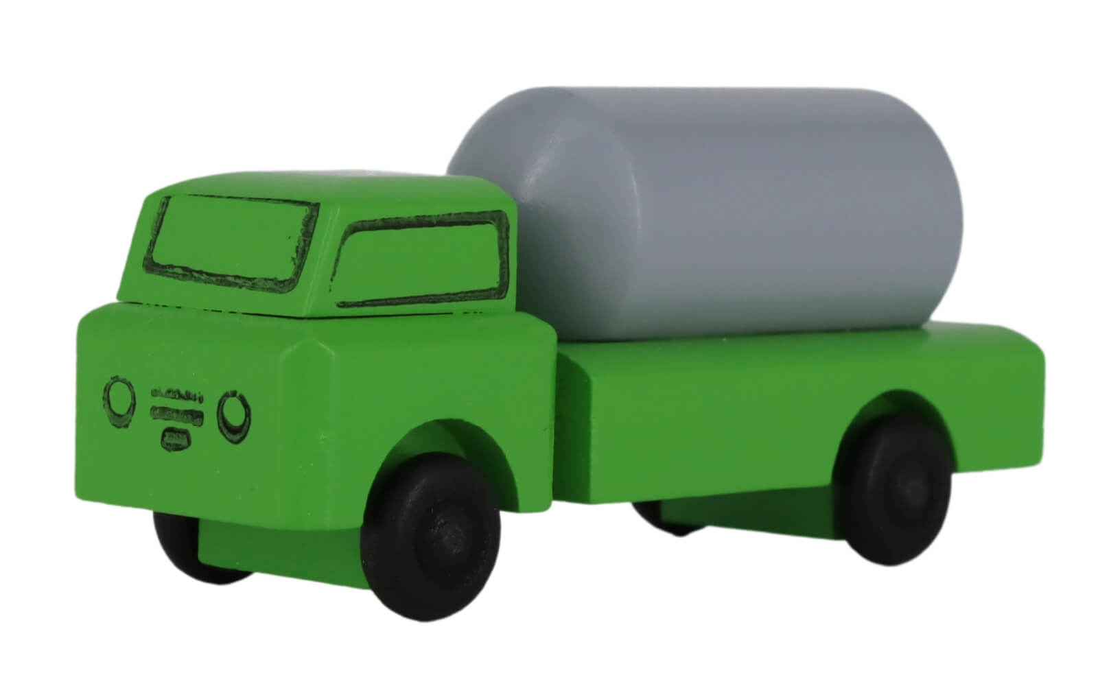 Wooden toy truck hazardous goods transporter, colored by Robbi Weber_1
