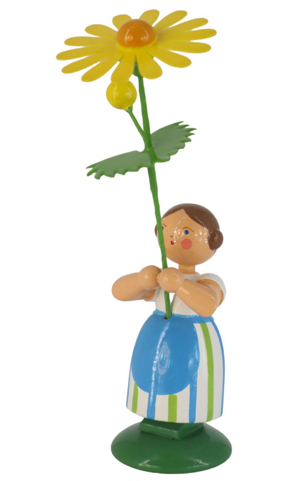 Bumenmädchen mit gelber Margerite, 12 cm von HODREWA Legler