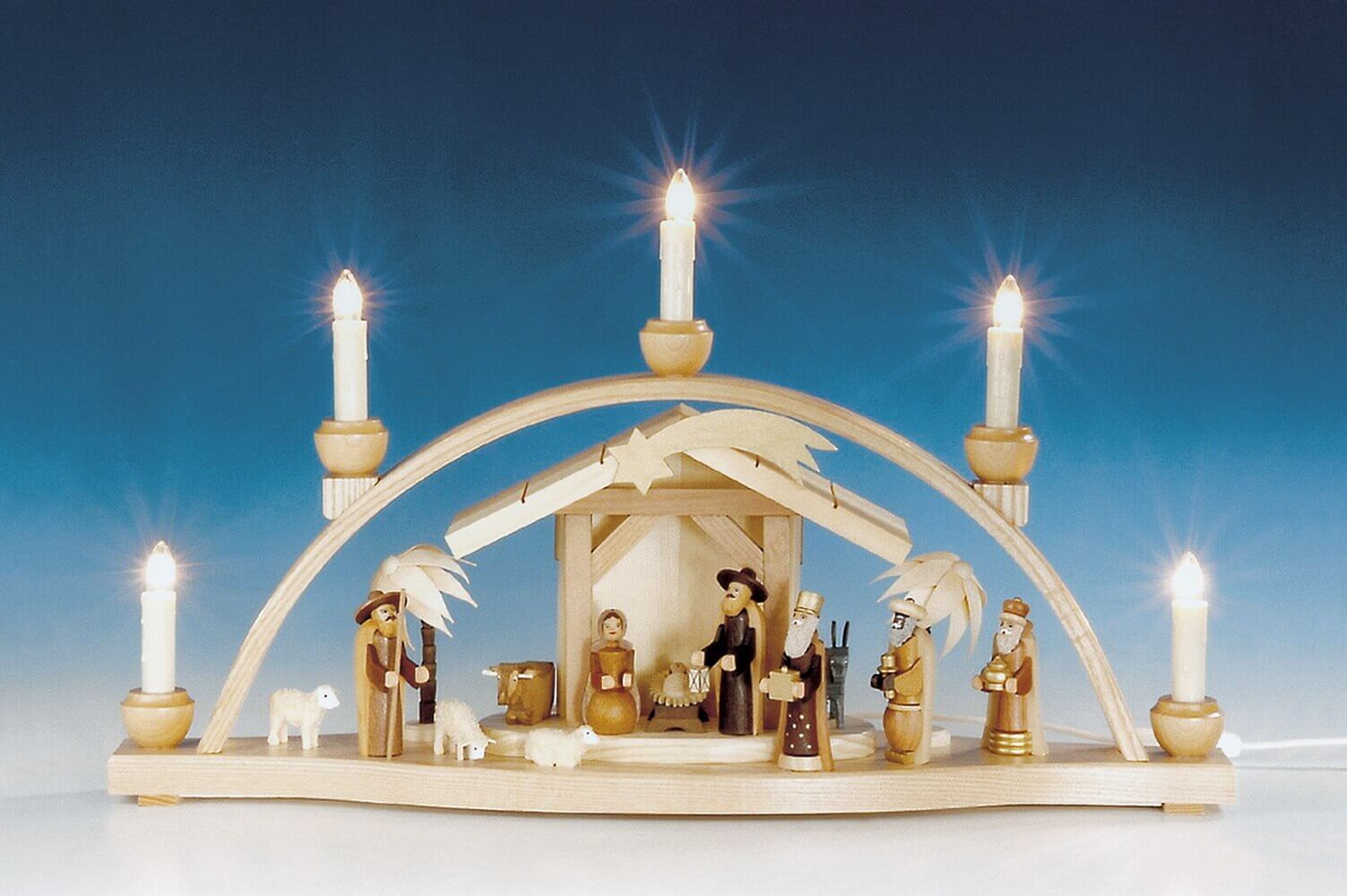LED Schwibbogen Christi Geburt, natur, 53 cm von Knuth Neuber_2