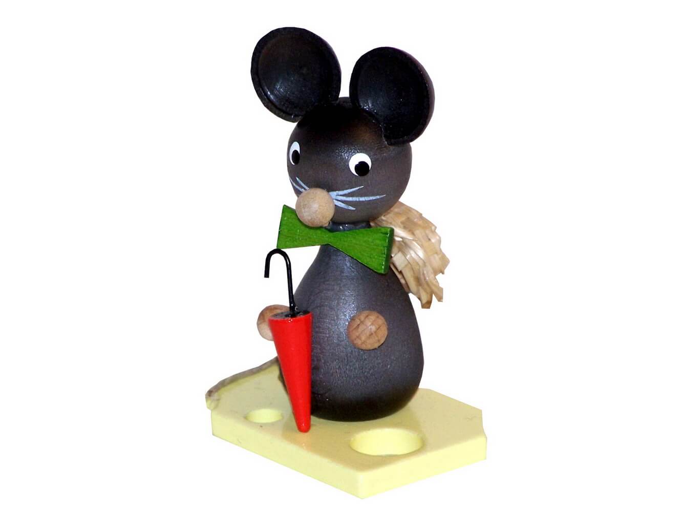 Miniatur - Mäusekind mit Regenschirm und Hut, 7 cm von Ralf Zenker
