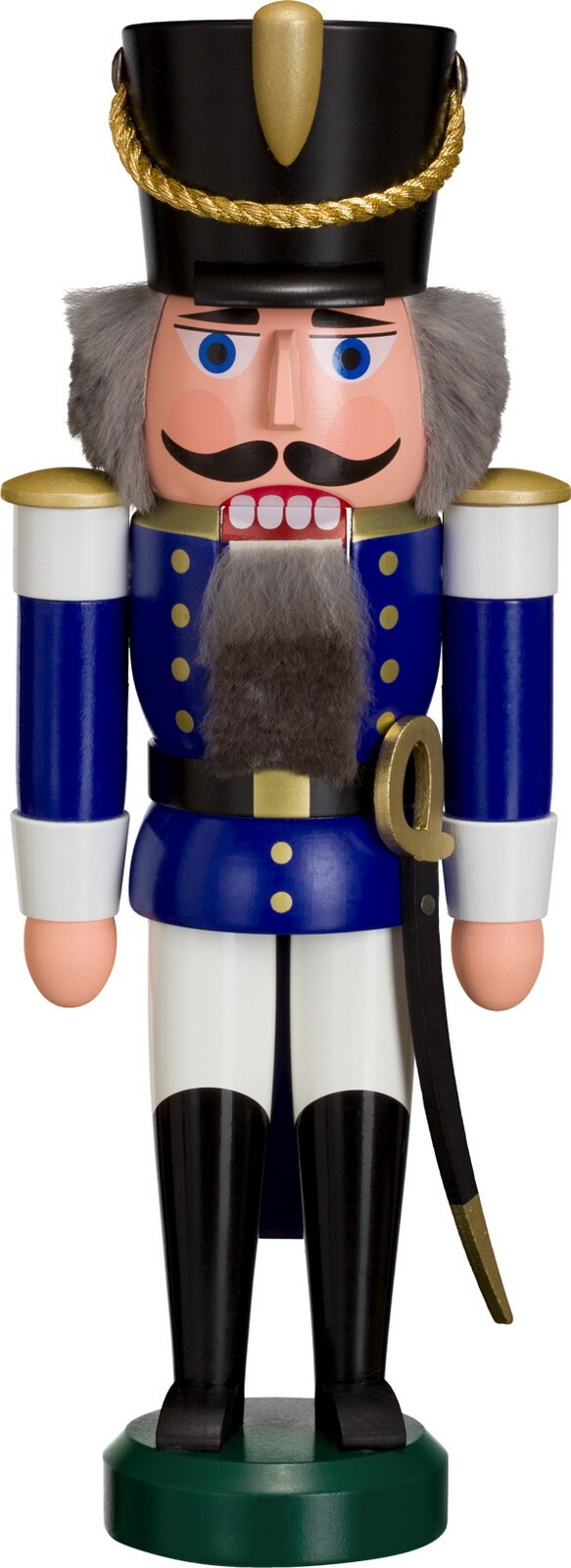 Nutcracker Hussar, blue, 28 cm by Seiffener Volkskunst eG