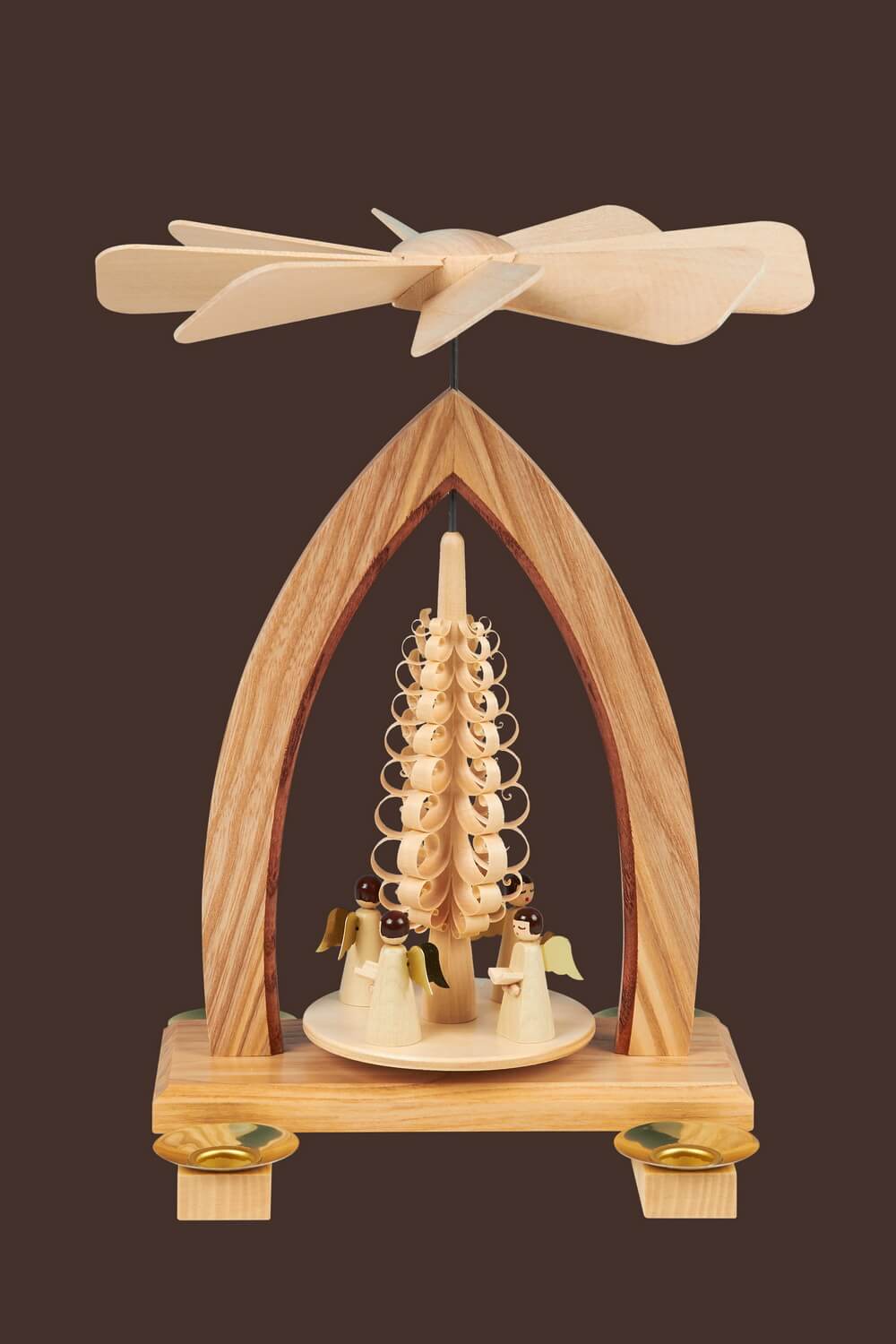 Weihnachtspyramide mit Weihnachtsengel, 26 cm, Heinz Lorenz Olbernhau/ Erzgebirge_Bild2