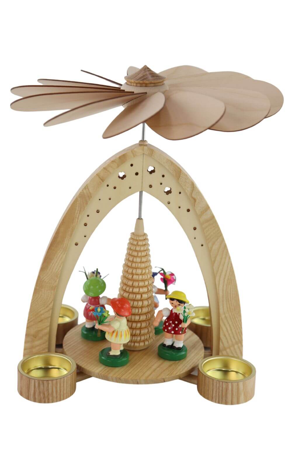 Frühlingspyramide mit 4 Blumenkindern von Figurenland Uhlig GmbH_1