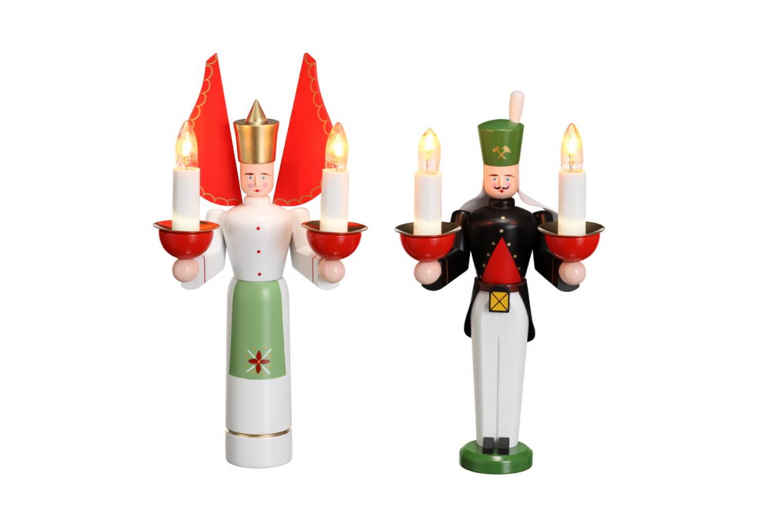Bergmann und Engel, elektrisch beleuchtet von Eckert