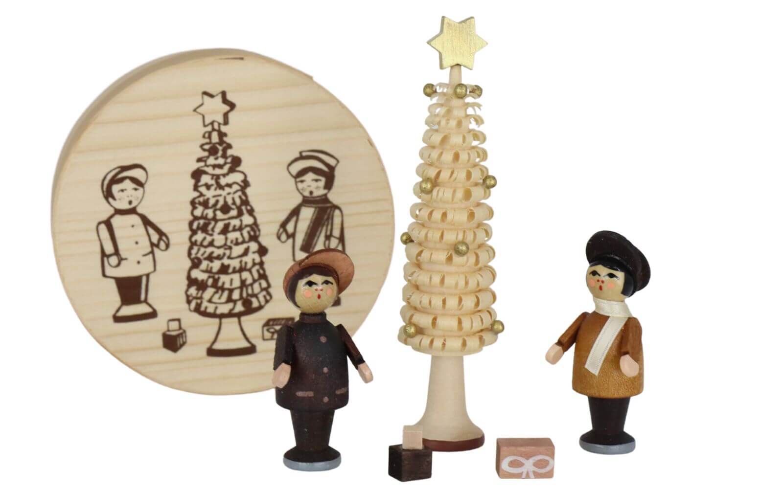 Chip box “Bescherung”, 3 pieces, natural by Knuth Neuber