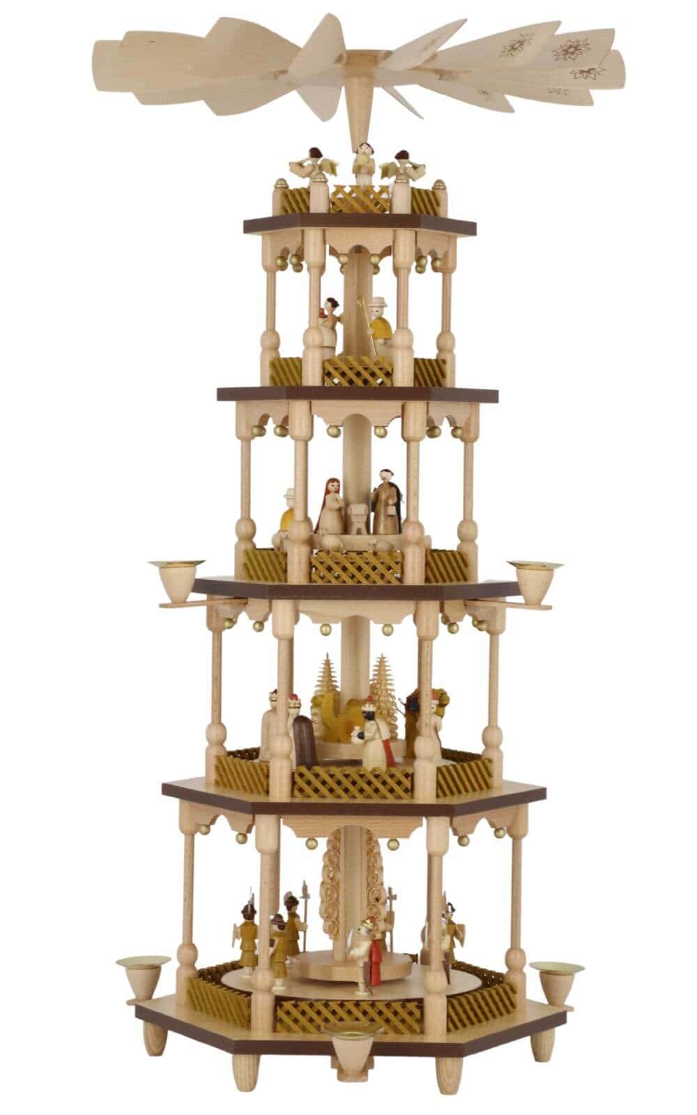Weihnachtspyramide Christi Geburt, 5 – stöckig, 70 cm von Richard Glässer_1