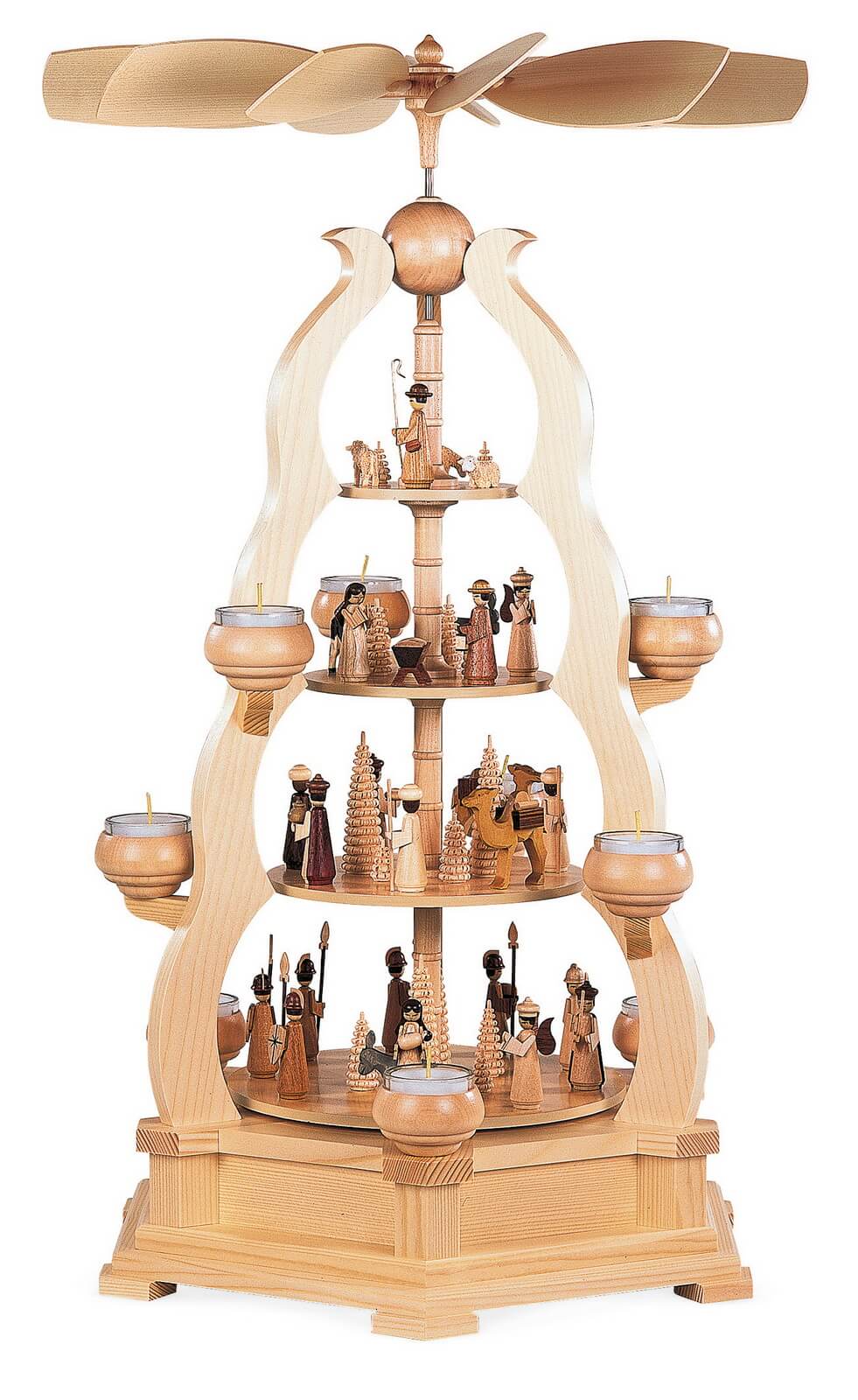 Weihnachtspyramide - Bogenpyramide Heilige Geschichte, 64 cm von Müller Kleinkunst