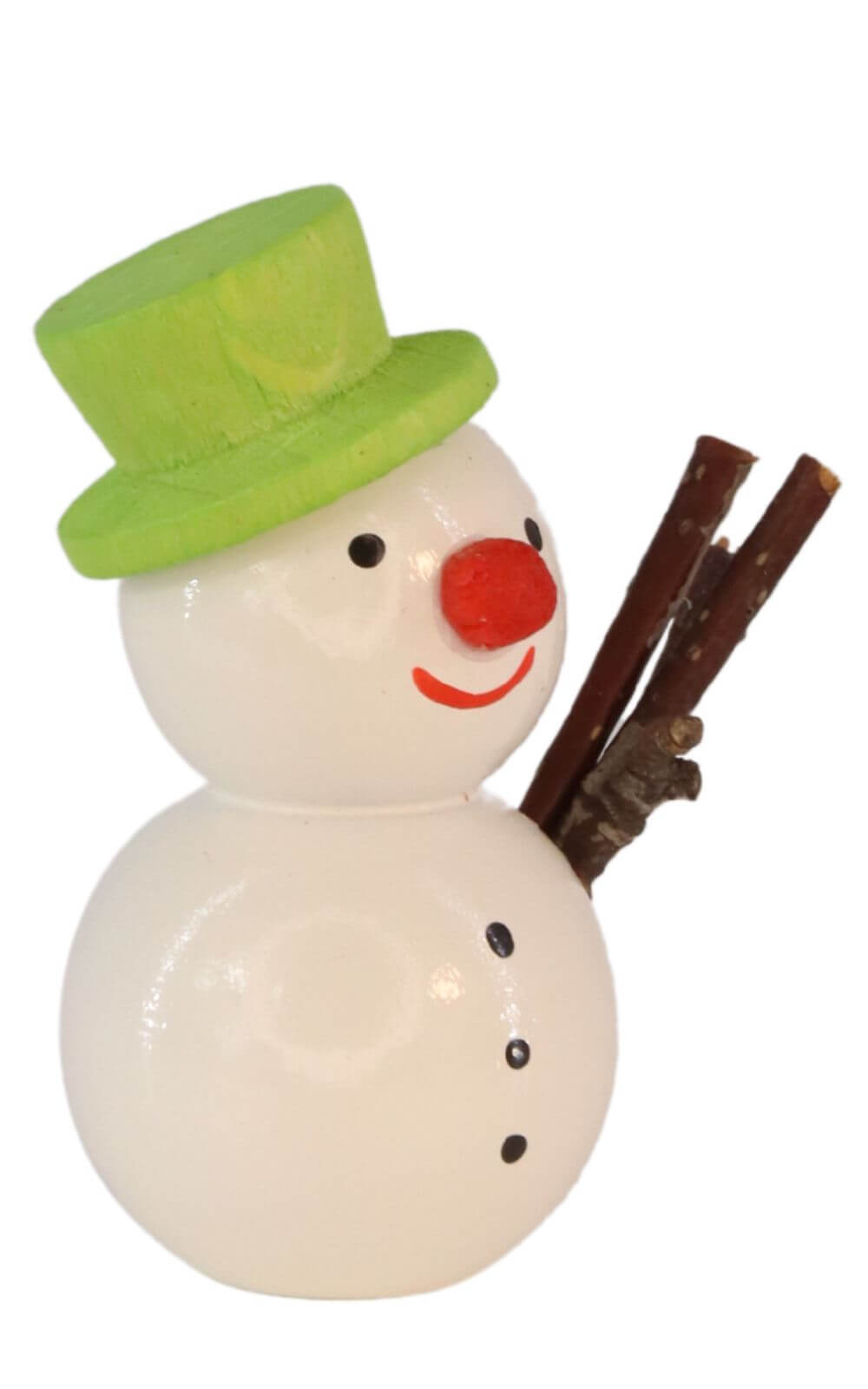 Snowman with green hat, 4 cm from SEIFFEN.COM_3
