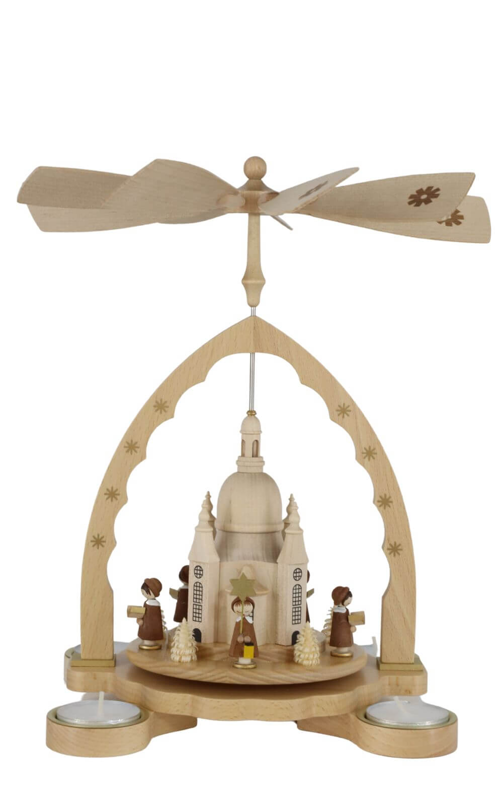 Christmas pyramid Dresden Frauenkirche with Kurrende, 27 cm by Richard Glässer_1