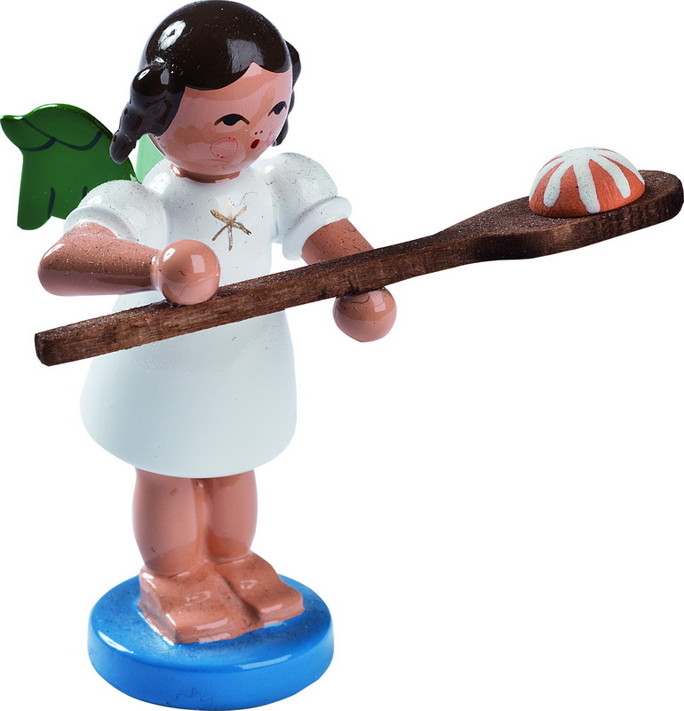 Christmas angel, baker's angel with bread slider, Richard Glässer GmbH Seiffen/ Erzgebirge