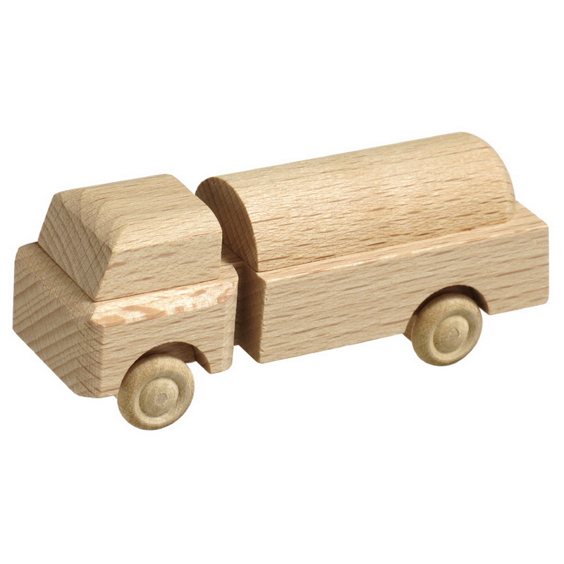 Wooden toy truck tanker, natural by Robbi Weber