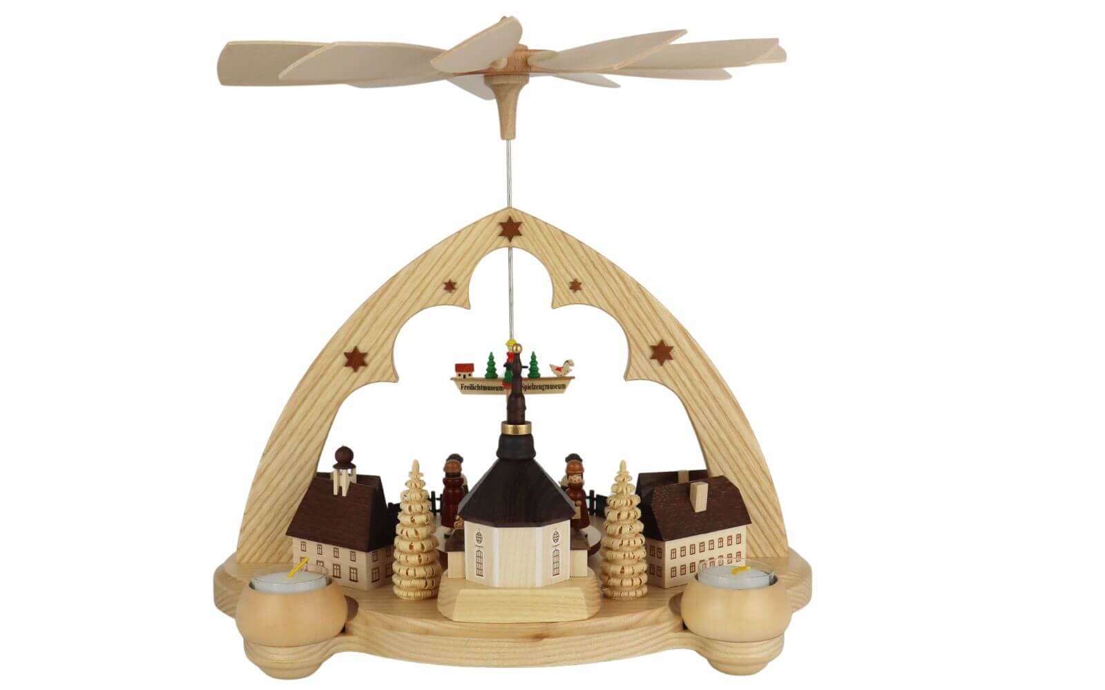 Weihnachtspyramide mit Seiffener Dorf, 36 cm von Müller Kleinkunst_9