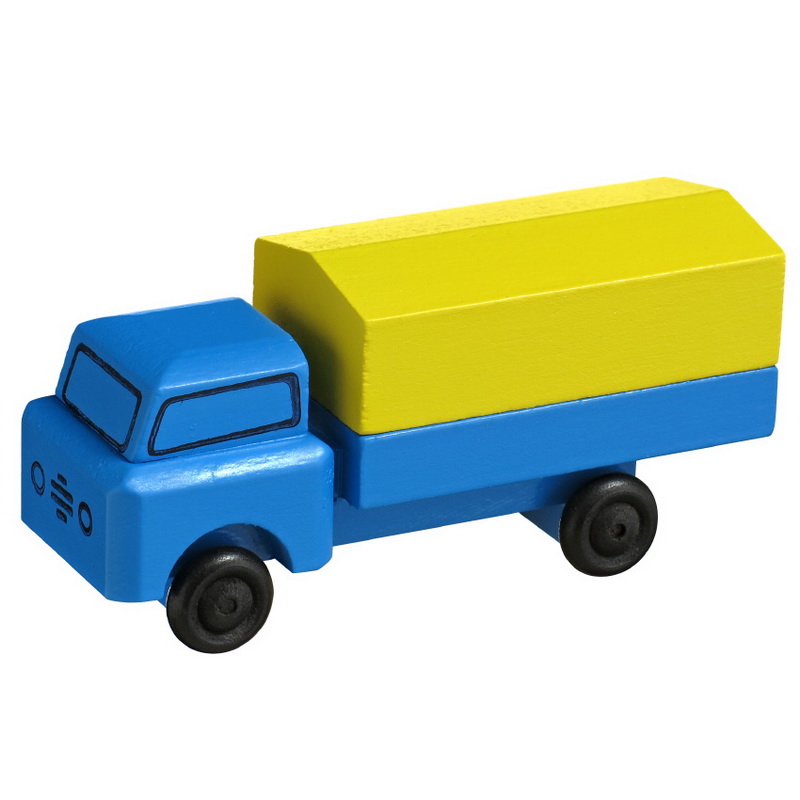 Wooden toy - Truck with tarpaulin, 8 cm, colored by Robbi Weber