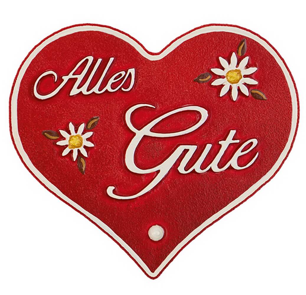 Magnetic pin hearts All the best by Hubrig folk art