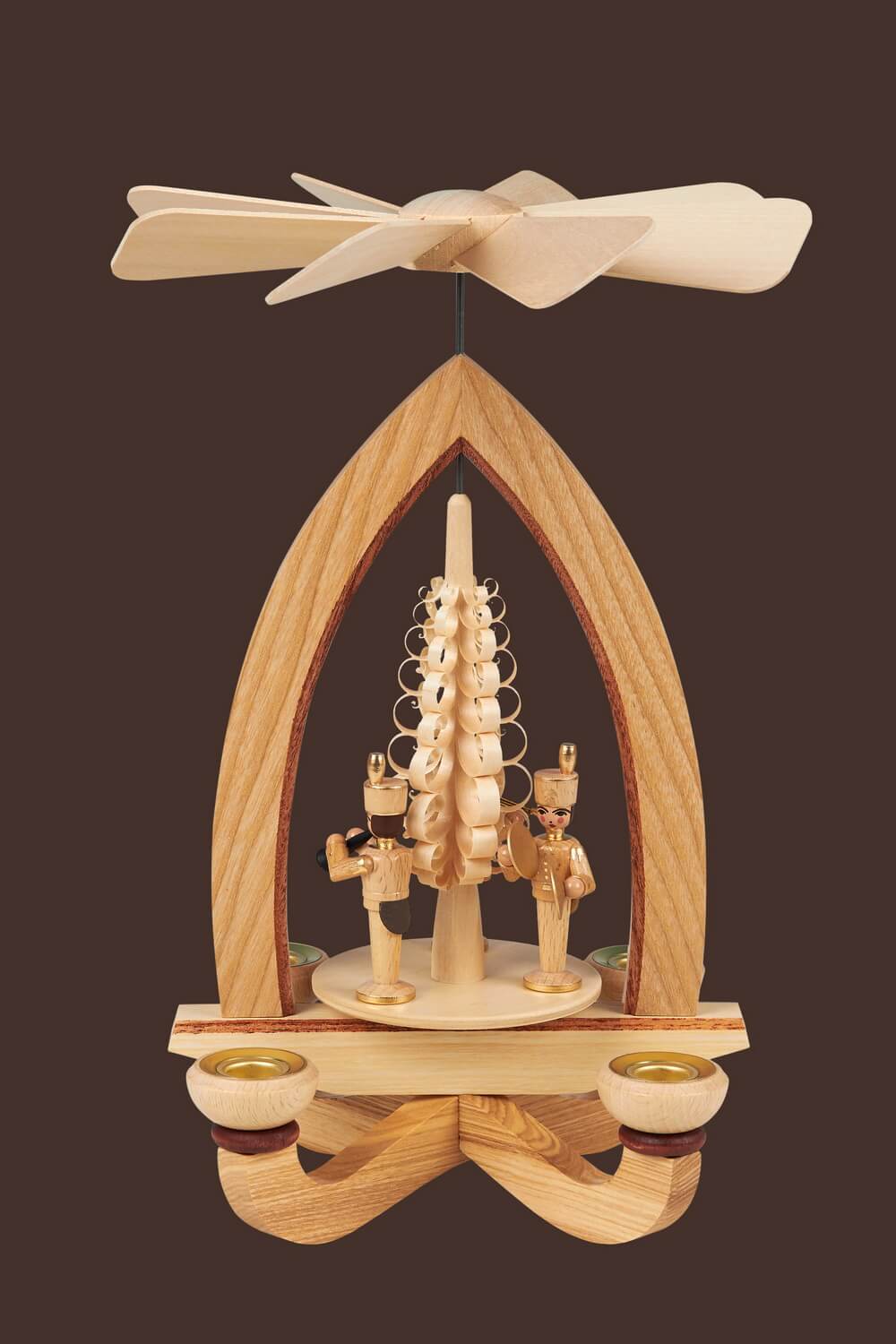 Weihnachtspyramide mit Bergleuten, natur, 28 cm, Heinz Lorenz Olbernhau/ Erzgebirge_Bild2