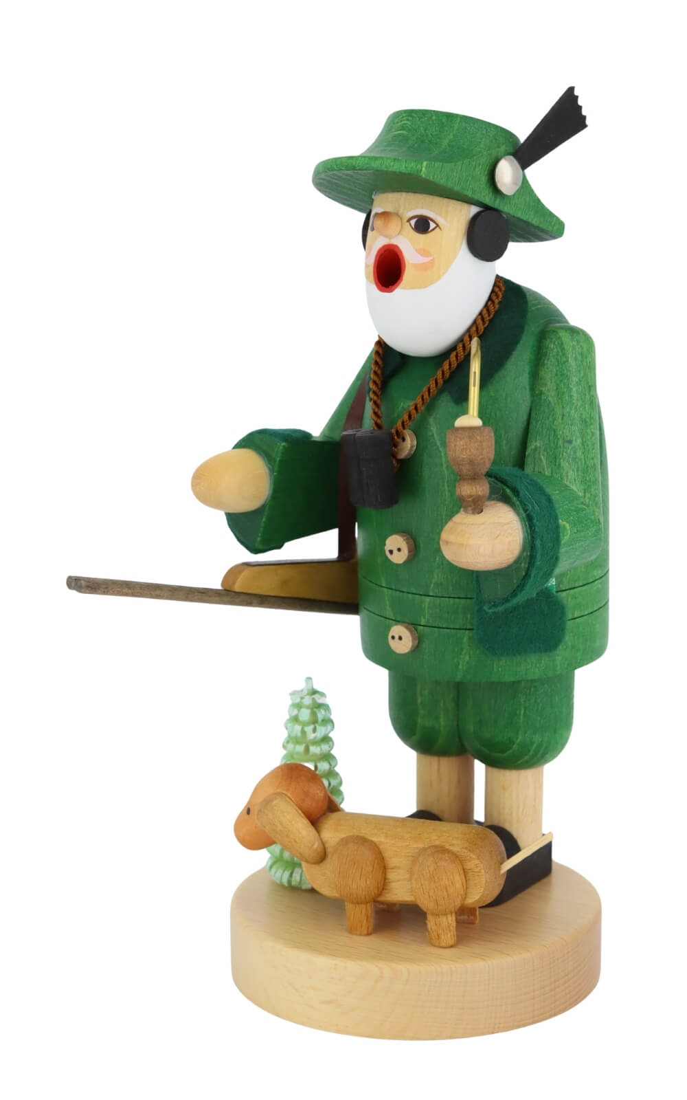 Räuchermännchen Förster mit Dackel, 19 cm von Richard Glässer_3